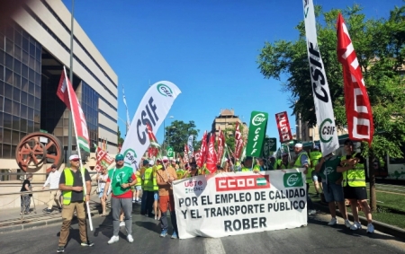 Manifestación de trabajadores de Alsa (CCOO)