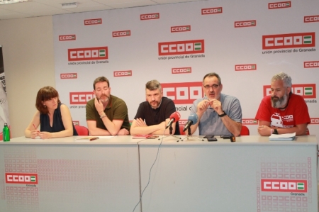 Imagen de la rueda de prensa (CCOO) 