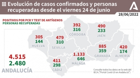 Evolución de la pandemia en Andalucía (JUNTA DE ANDALUCÍA)