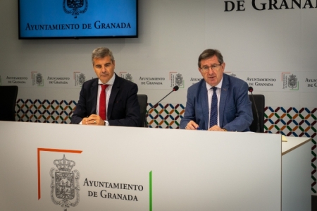 César Dïaz y Luis González en rueda de prensa (PP)