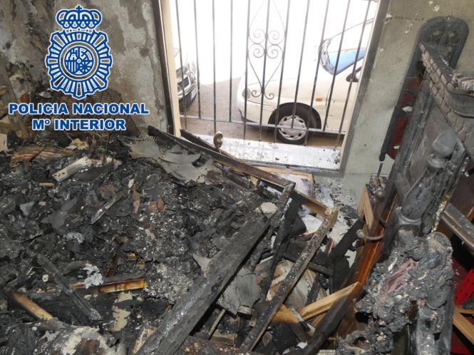 Estado en que quedó la vivienda (POLICIA NACIONAL)