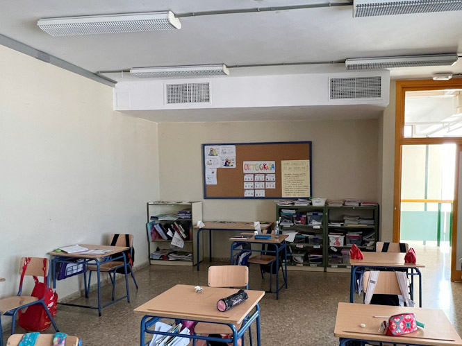 Aula de un centro educativo de la provincia (JUNTA)