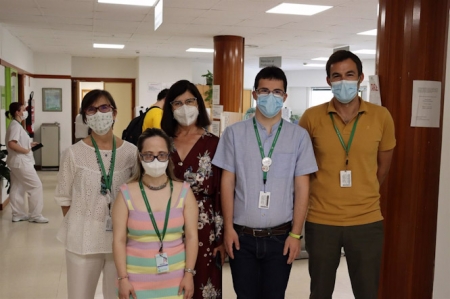 Trinidad Pardo y Alberto Castillo junto a responsables de Recursos Humanos (JUNTA DE ANDALUCÍA) Trinidad Pardo y Alberto Castillo junto a responsables de Recursos Humanos (JUNTA DE ANDALUCÍA)