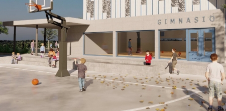 Recreación del proyecto de reforma del colegio Alcazaba de Granada (JUNTA) 