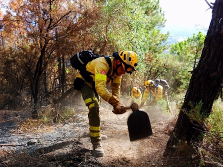 Bomberos forestales, en foto de archivo.(INFOCA)