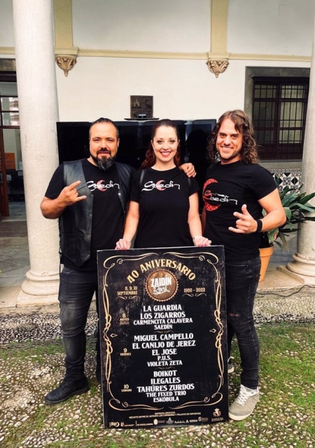 Saedín, con el cartel del Festival del Zaidín 2022 -(SAEDÍN) Saedín, con el cartel del Festival del Zaidín 2022 -(SAEDÍN)