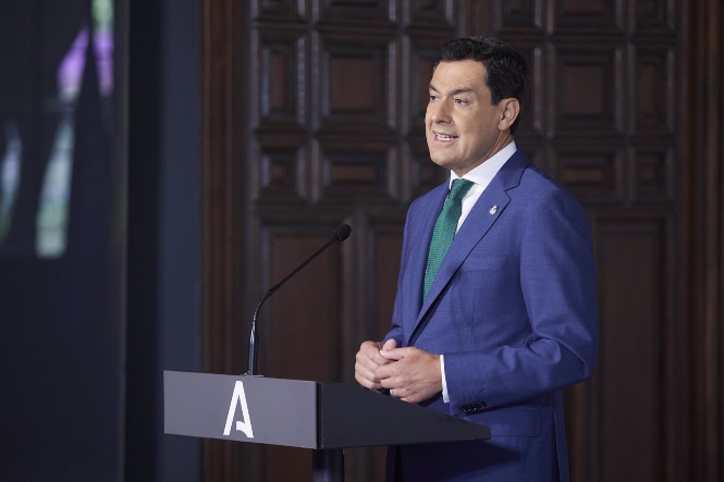 El presidente de la Junta de Andalucía, Juanma Moreno (JOAQUÍN CORCHERO - EUROPA PRESS) 