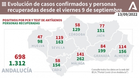 Evolución de la pandemia en Andalucía (JUNTA) 