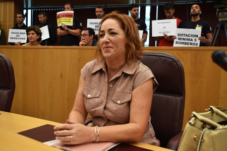 La Diputada provincial de IU, Mari Carmen Pérez (IU)