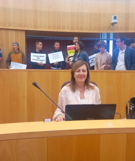 Cristina Jiménez, de Vox, en primer término (VOX) 