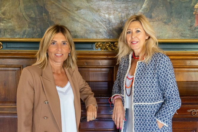 Eva Martín y Pepa Rubia tras el pleno (PP)