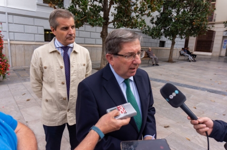 Luis González atiende a los medios (PP)