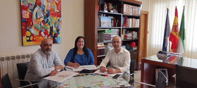 Los alcaldes de Fuente Vaqueros, Santa Fe y Chauchina, José Manuel Molino, Manuel Gil y Cristina González (AYUNTAMIENTO DE FUENTE VAQUEROS)