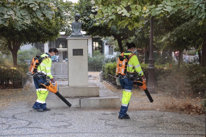 Presentación de la campaña de limpieza de hojas en las calles de Granada (AYUNTAMIENTO DE GRANADA)