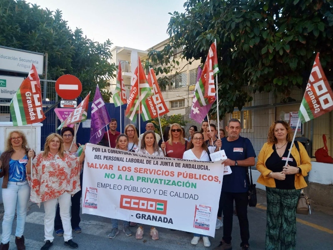 Concentración en Almuñécar (CCOO)