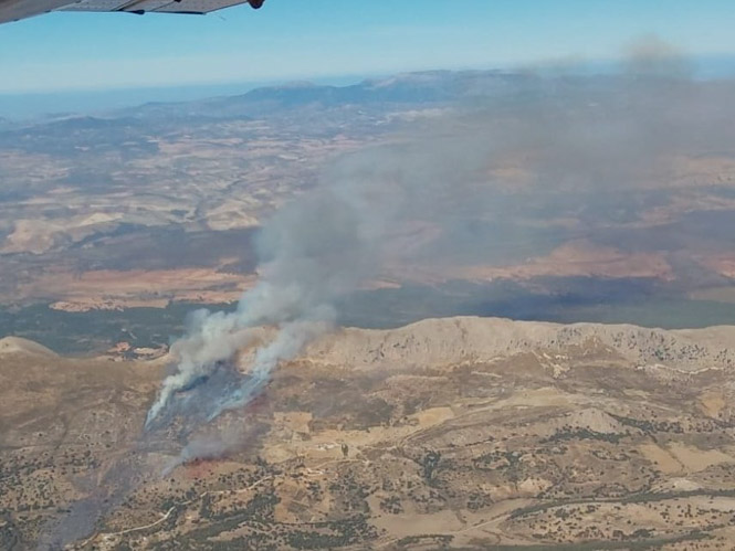 Lugar del incendio en Huétor Santillán (INFOCA)