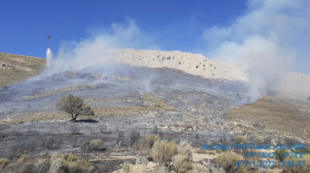 Lugar del incendio (INFOCA)