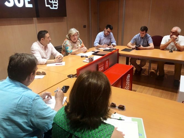 La europarlamentaria, Clara Aguilera en la sede provincial del PSOE (PSOE)