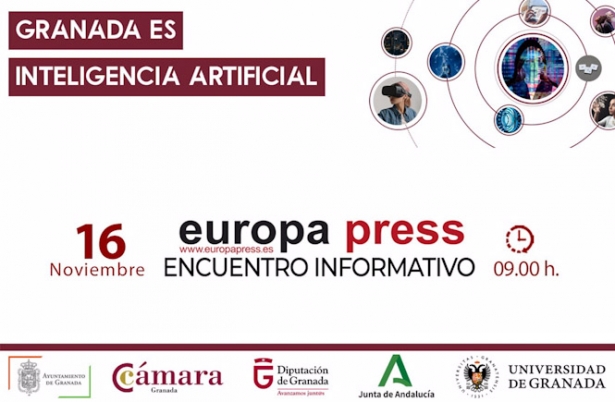 Cartel anunciador del encuentro informativo `Granada es inteligencia artificial` organizado por Europa Press en Madrid el 16 de noviembre de 2022 (EUROPA PRESS)