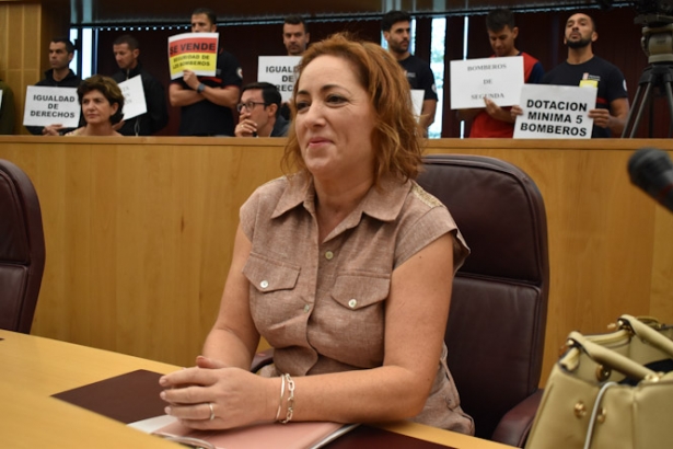 La Diputada provincial de IU, Mari Carmen Pérez (IU)