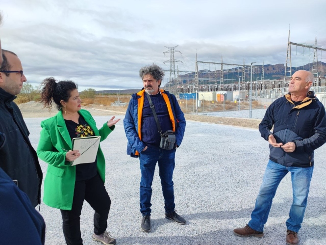 Imagen de la visita a la subestación de Baza (ADELANTE)