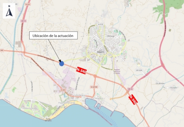 Tramo donde se realizará la obra (SUBDELEGACIÓN)