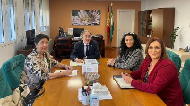 Imagen de la reunión con el delegado de Salud (AYTO. HUÉTOR VEGA)