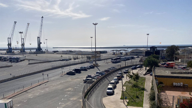 Entorno donde irá la futura nave de inspección de vehículos del Puerto de Motril (PUERTO) 