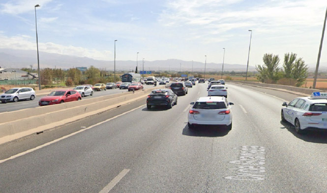 Punto donde ha tenido el primero de los dos accidentes en la GR-30 (EMERGENCIAS 112 ANDALUCÍA)