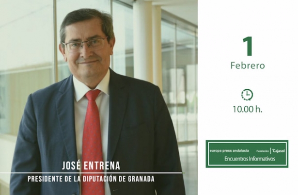 Cartel anunciador del encuentro informativo de Europa Press Andalucía con el presidente de la Diputación de Granada, José Entrena, el próximo 1 de febrero en el Teatro CajaGranada (EUROPA PRESS) Cartel anunciador del encuentro informativo de Europa Press Andalucía con el presidente de la Diputación de Granada, José Entrena, el próximo 1 de febrero en el Teatro CajaGranada (EUROPA PRESS)