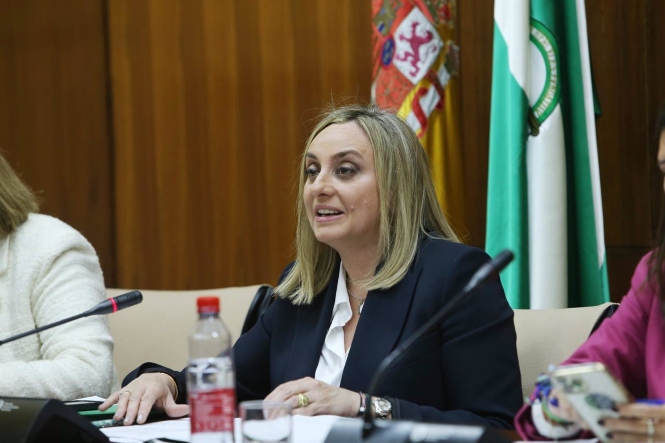 Marifrán Carazo, en el Parlamento de Andalucía (JUNTA)