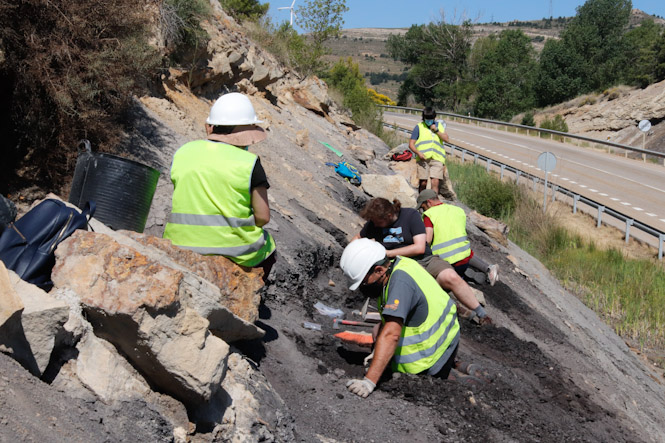 Una de las excavaciones en el yacimiento de San Just (J. MILLÁN).