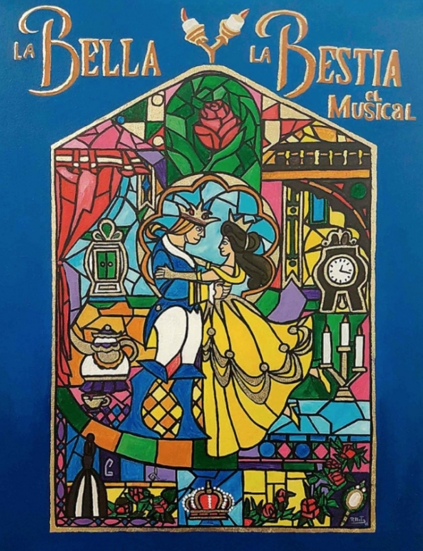 Cartel de La Bella y la Bestia (LA ABRBARIE)