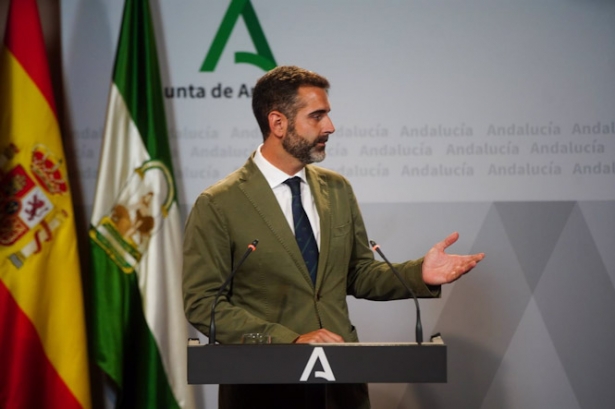 El consejero de Sostenibilidad, Medio Ambiente y Economía Azul y portavoz del Gobierno, Ramón Fernández Pacheco, en la rueda de prensa posterior al Consejo de Gobierno andaluz (EDUARDO BRIONES - EUROPA PRESS) El consejero de Sostenibilidad, Medio Ambiente y Economía Azul y portavoz del Gobierno, Ramón Fernández Pacheco, en la rueda de prensa posterior al Consejo de Gobierno andaluz (EDUARDO BRIONES - EUROPA PRESS)