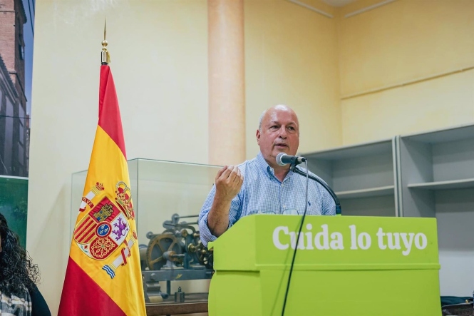 El candidato de Vox, en un acto de partido (VOX) 