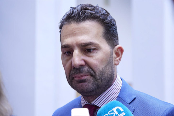 El número 3 del PSOE-A y miembro de la mesa del Parlamento de Andalucía, Noel López, ha atendido este miércoles a los medios (JOAQUIN CORCHERO - EUROPA PRESS)