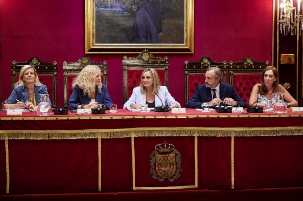 Reunión del consejo del comercio presidida por Marifrán Carazo (AYTO. GRANADA) 