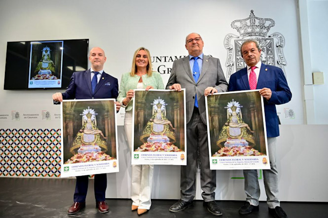 Presentación de la Ofrenda floral (VIRGEN DE LAS ANGUSTIAS)