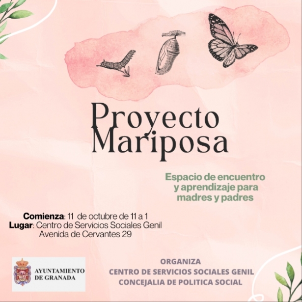 Cartel del proyecto mariposa (AYUNTAMIENTO DE GRANADA) 