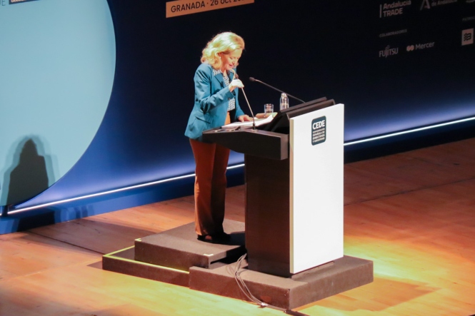 La vicepresidenta primera del Gobierno y ministra de Asuntos Económicos y para la Transformación Digital en funciones, Nadia Calviño (CRISTIAN FERNÁNDEZ)