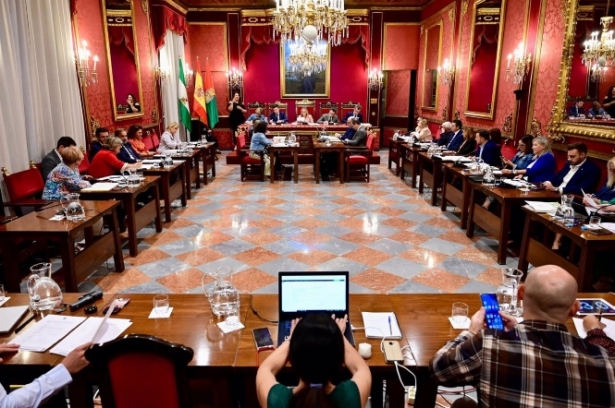 Pleno del Ayuntamiento de Granada, en imagen de archivo (PERFIL DE MARIFRÁN CARAZO EN LA RED SOCIAL `X`) Pleno del Ayuntamiento de Granada, en imagen de archivo (PERFIL DE MARIFRÁN CARAZO EN LA RED SOCIAL `X`)