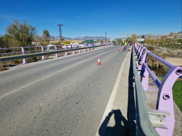 Puente pintado de morado (AYTO. FUENTE VAQUEROS) 