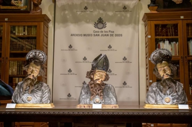 Imagen de los tres bustos relicarios (CRISTIAN FERNÁNDEZ) 