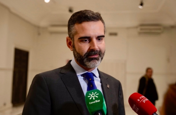 El consejero de Sostenbilidad y portavoz del Gobierno andaluz, Ramón Fernández-Pacheco, este miércoles en Sevilla en declaraciones a los medios de comunicación (EDUARDO BRIONES/EUROPA PRESS)
