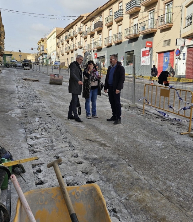 Imagen de la visita a las obras (AYTO. ÓRGIVA)