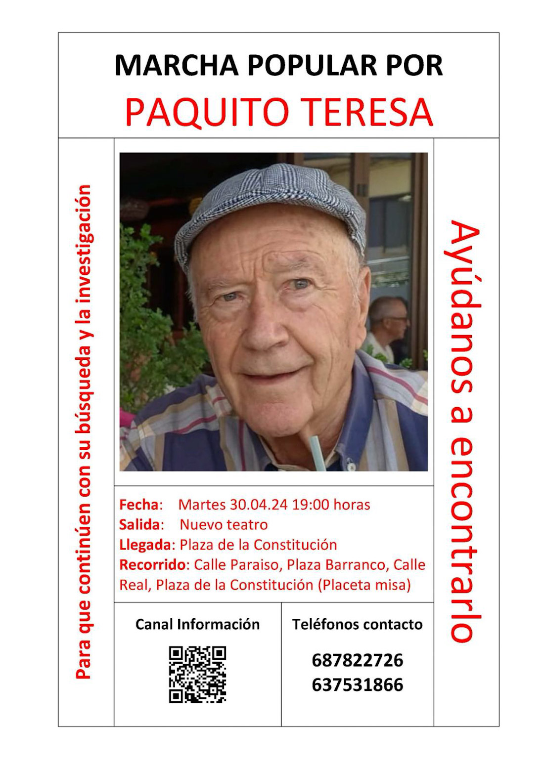 Anciano desparecido (AYUNTAMIENTO MARACENA)