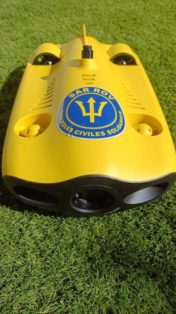 ROV submarino que se usará en la búsqueda del hombre desaparecido en Almuñécar. (GUARDIAS CIVILES SOLIDARIOS) ROV submarino que se usará en la búsqueda del hombre desaparecido en Almuñécar. (GUARDIAS CIVILES SOLIDARIOS)