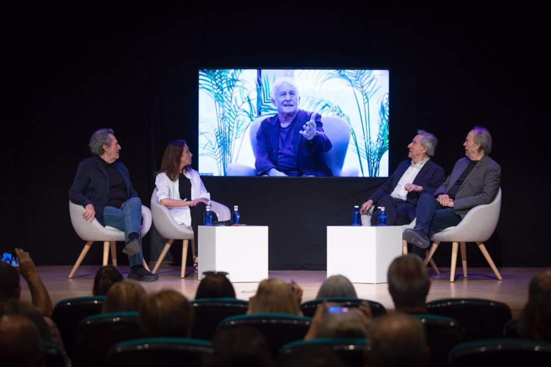 Encuentro entre Ana Belén, Joan Manuel Serrat, Victor Manuel y Miguel Ríos para conmemorar y homenajear la gira de `El gusto es nuestro`, moderados por el periodista Iñaki Gabilondo (ARSENIO ZURITA/EUROPA PRESS)