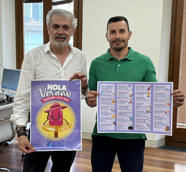 El alcalde y el concejal de Fiestas y Deportes durante la presentación (AYTO. ÓRGIVA)