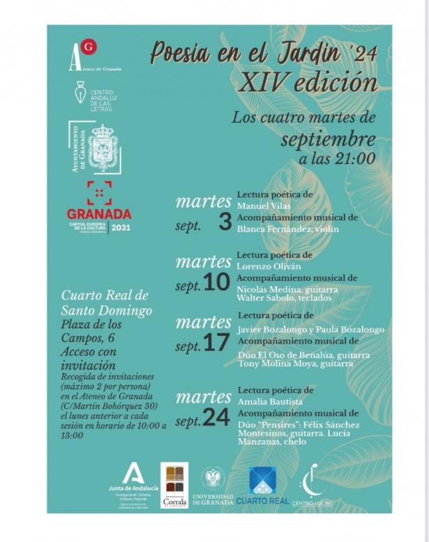 `Poesía en el Jardín` (AYTO. GRANADA) `Poesía en el Jardín` (AYTO. GRANADA)